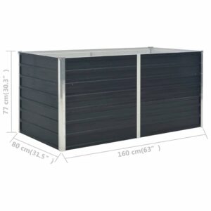Pakeltas sodo lovelis, antr. sp., 160x80x77cm, galvan. plienas