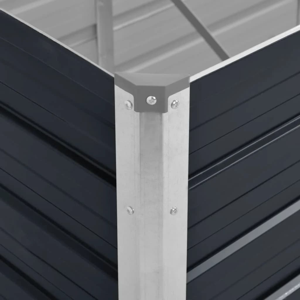 Sodo lovelis, antracito, 240x80x45cm, plienas, aukštas Sodo lovelis, antracito, 240x80x45cm, plienas, aukštas - Image 7