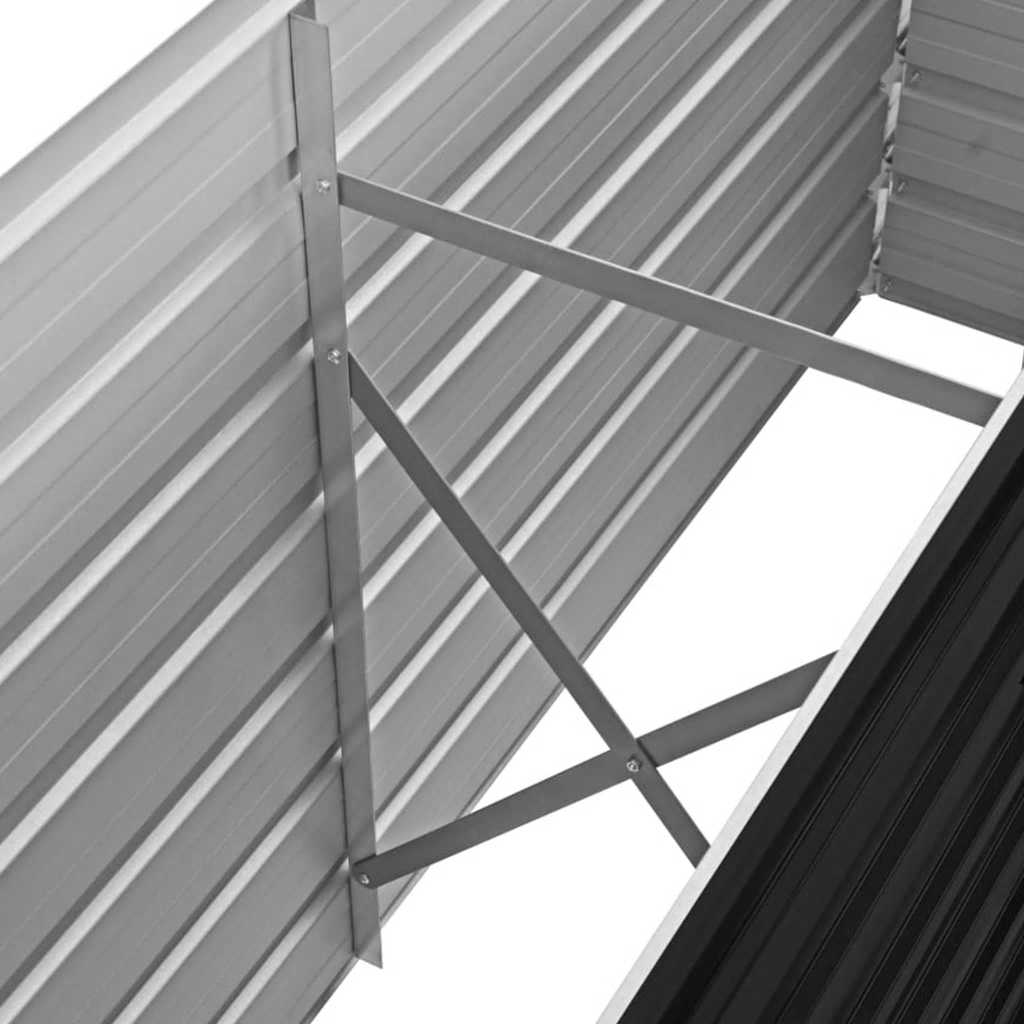 Sodo lovelis, antracito, 160x40x77cm, plienas, aukštas Sodo lovelis, antracito, 160x40x77cm, plienas, aukštas - Image 6