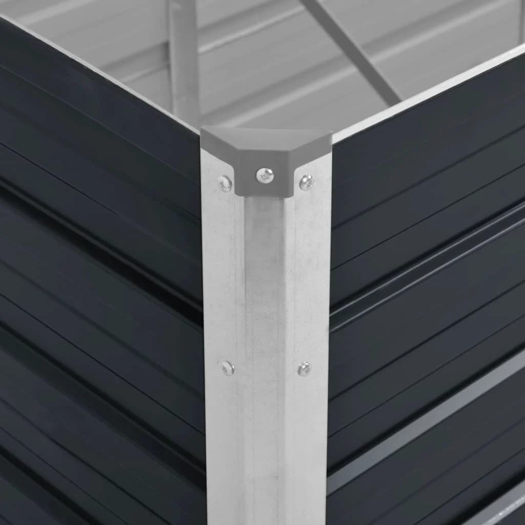 Sodo lovelis, antracito, 160x40x77cm, plienas, aukštas Sodo lovelis, antracito, 160x40x77cm, plienas, aukštas - Image 7