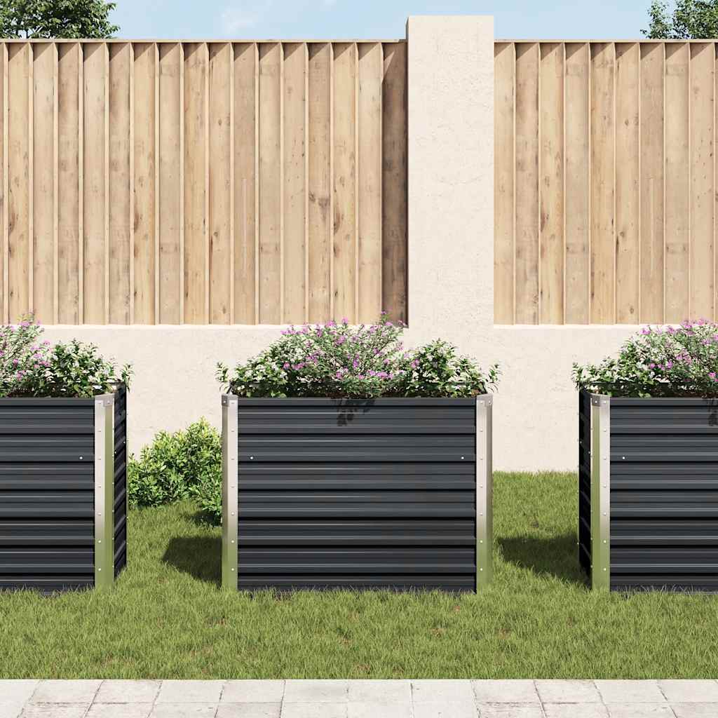 Sodo lovelis, antracito, 100x40x77cm, plienas, aukštas Sodo lovelis, antracito, 100x40x77cm, plienas, aukštas - Image 3