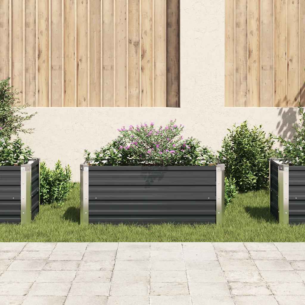 Sodo lovelis, antracito, 100x40x45cm, plienas, aukštas Sodo lovelis, antracito, 100x40x45cm, plienas, aukštas - Image 3