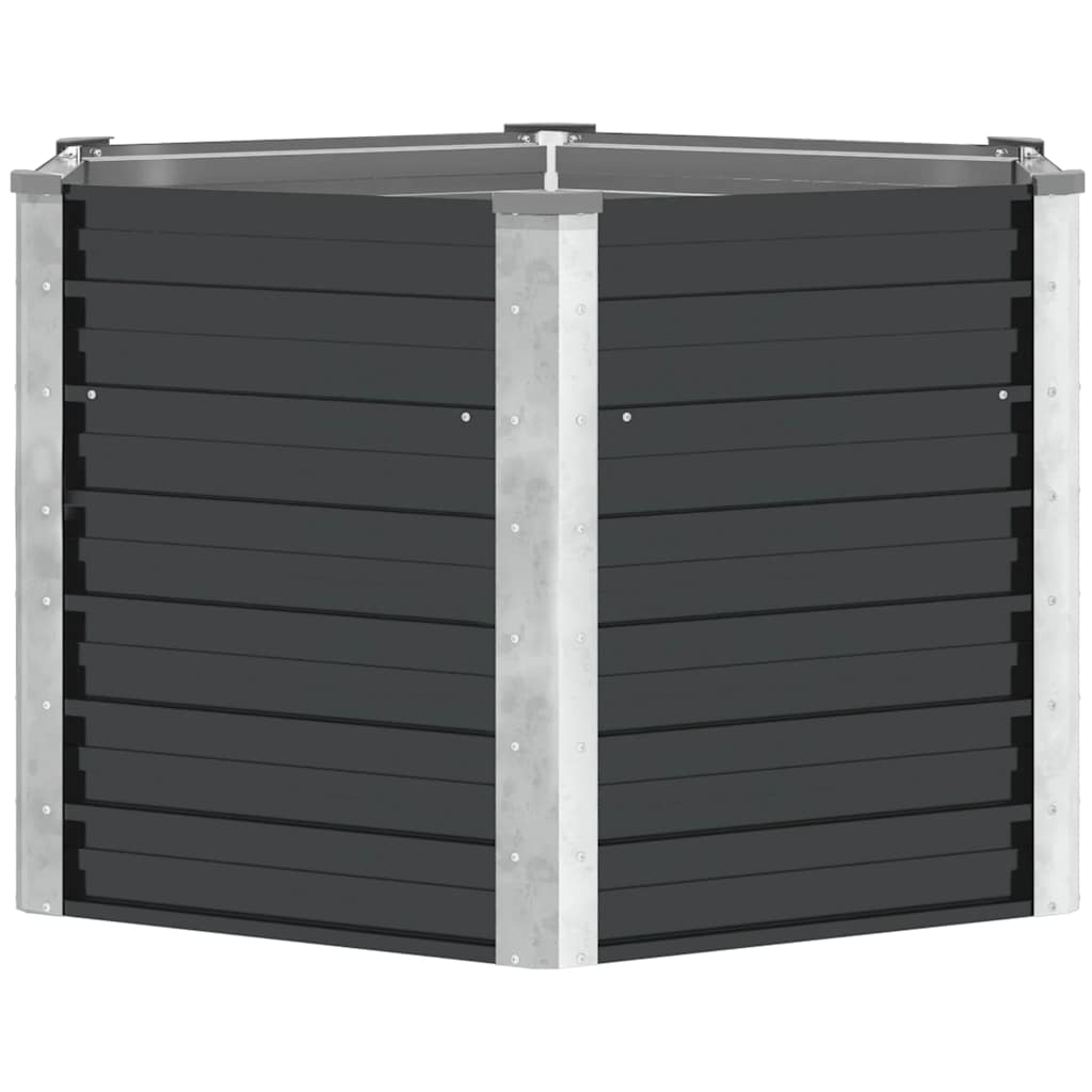 Sodo lovelis, antracito, 129x129x77cm, plienas, aukštas Sodo lovelis, antracito, 129x129x77cm, plienas, aukštas - Image 2