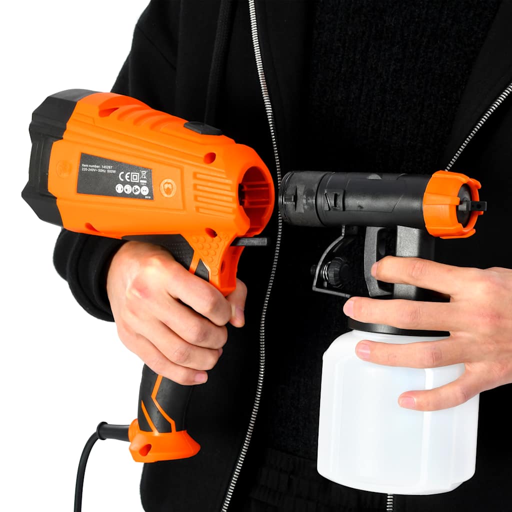 Elektrinis dažų purkštuvas su 3 dydžių antgaliais, 500W, 800ml Elektrinis dažų purkštuvas su 3 dydžių antgaliais, 500W, 800ml - Image 11