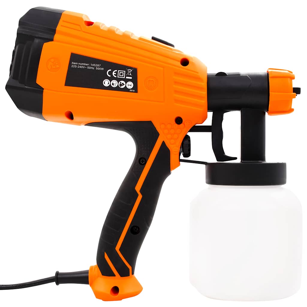 Elektrinis dažų purkštuvas su 3 dydžių antgaliais, 500W, 800ml Elektrinis dažų purkštuvas su 3 dydžių antgaliais, 500W, 800ml - Image 4