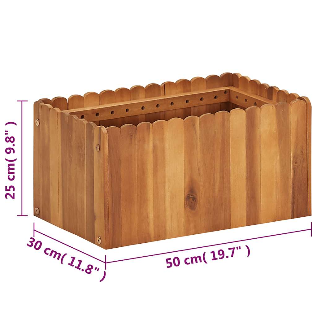 Sodo lovelis, 50x30x25 cm, akacijos masyvas, aukštas Sodo lovelis, 50x30x25 cm, akacijos masyvas, aukštas