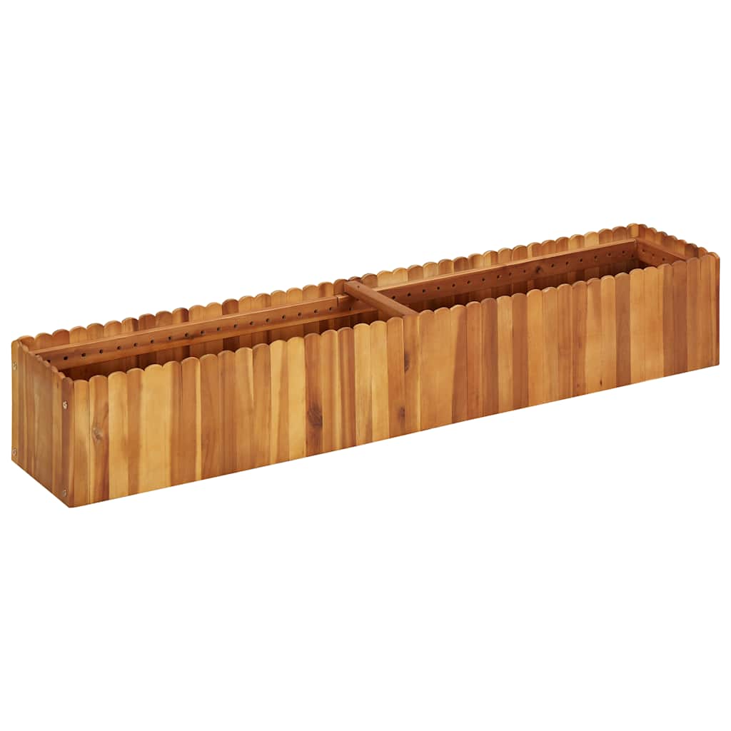 Aukštas sodo lovelis, 150x30x25 cm, akacijos medienos masyvas Aukštas sodo lovelis, 150x30x25 cm, akacijos medienos masyvas - Image 2