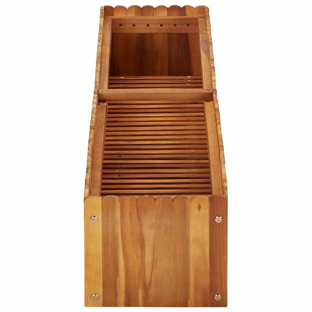 Aukštas sodo lovelis, 150x30x25 cm, akacijos medienos masyvas Aukštas sodo lovelis, 150x30x25 cm, akacijos medienos masyvas - Image 3