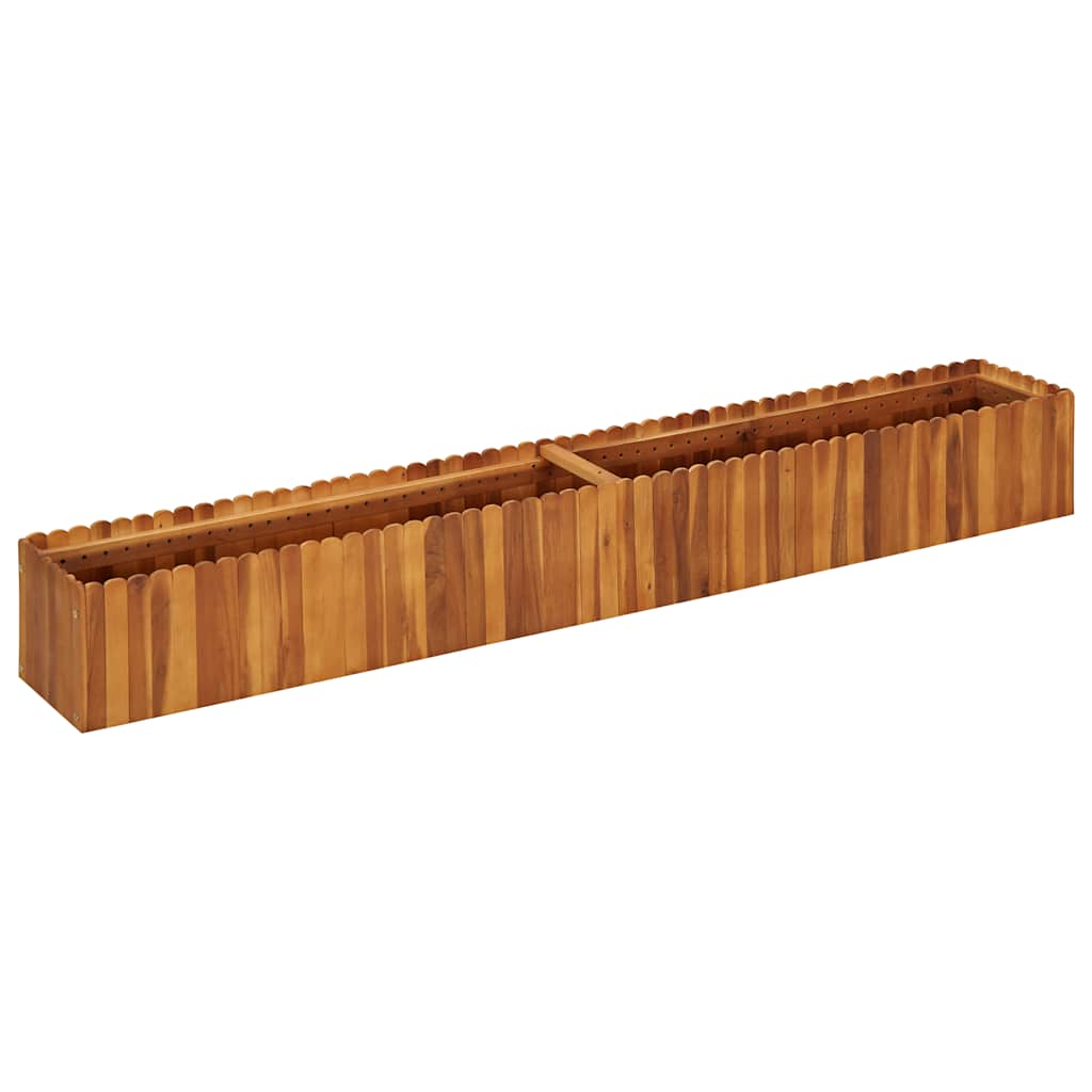 Sodo lovelis, 200x30x25 cm, akacijos masyvas, aukštas Sodo lovelis, 200x30x25 cm, akacijos masyvas, aukštas - Image 2