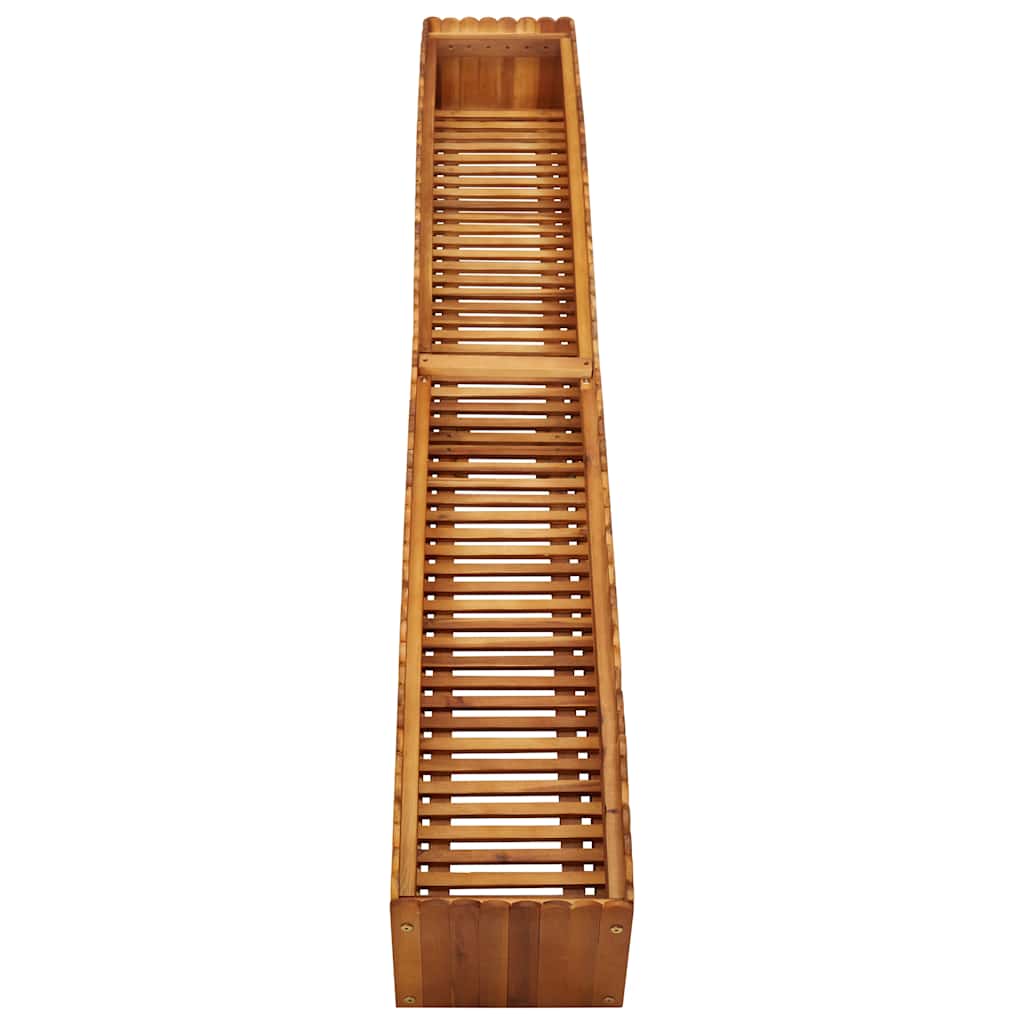 Sodo lovelis, 200x30x25 cm, akacijos masyvas, aukštas Sodo lovelis, 200x30x25 cm, akacijos masyvas, aukštas - Image 4