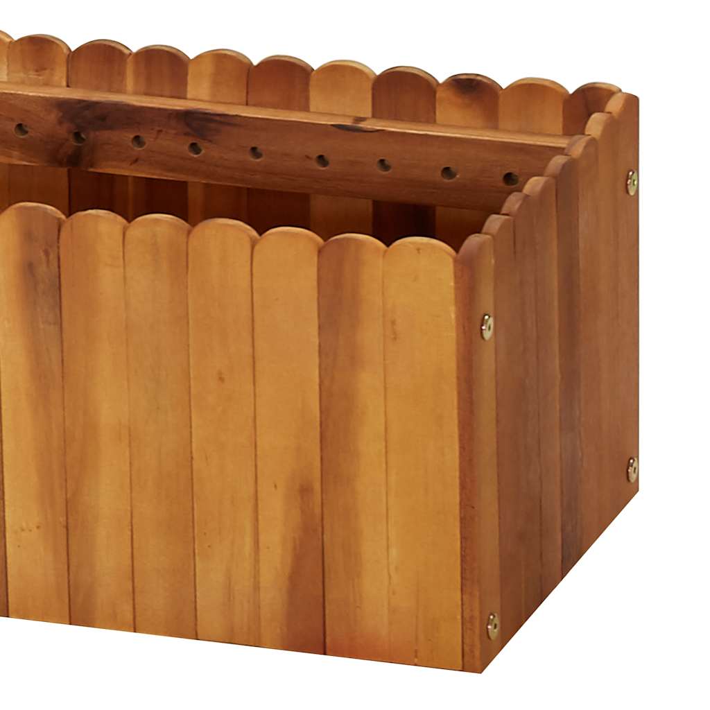 Sodo lovelis, 200x30x25 cm, akacijos masyvas, aukštas Sodo lovelis, 200x30x25 cm, akacijos masyvas, aukštas - Image 5