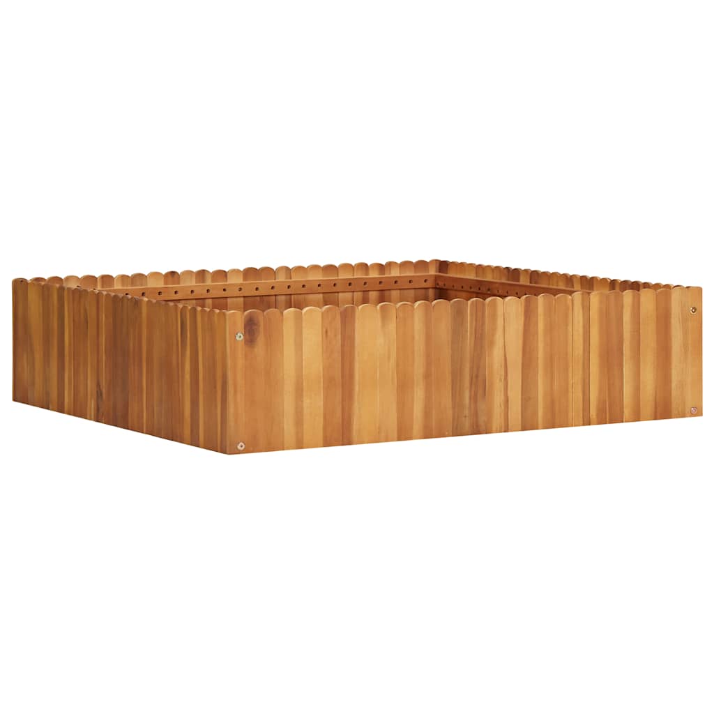 Sodo lovelis, 100x100x25 cm, akacijos masyvas, aukštas Sodo lovelis, 100x100x25 cm, akacijos masyvas, aukštas - Image 2