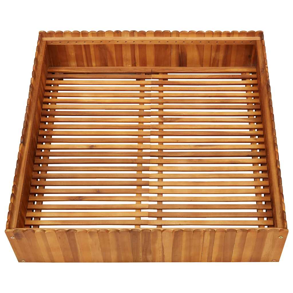 Sodo lovelis, 100x100x25 cm, akacijos masyvas, aukštas Sodo lovelis, 100x100x25 cm, akacijos masyvas, aukštas - Image 3