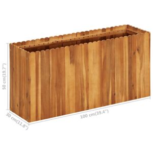 Sodo lovelis, 100x30x50 cm, akacijos masyvas, aukštas
