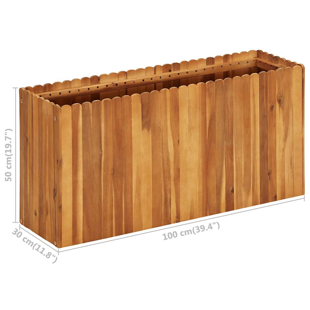 Sodo lovelis, 100x30x50 cm, akacijos masyvas, aukštas Sodo lovelis, 100x30x50 cm, akacijos masyvas, aukštas