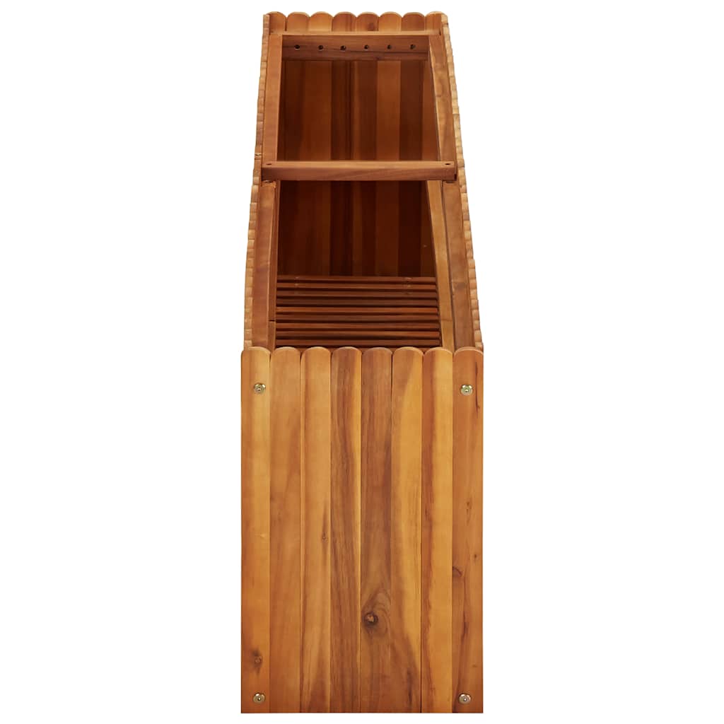 Sodo lovelis, 150x30x50 cm, akacijos masyvas, aukštas Sodo lovelis, 150x30x50 cm, akacijos masyvas, aukštas - Image 3