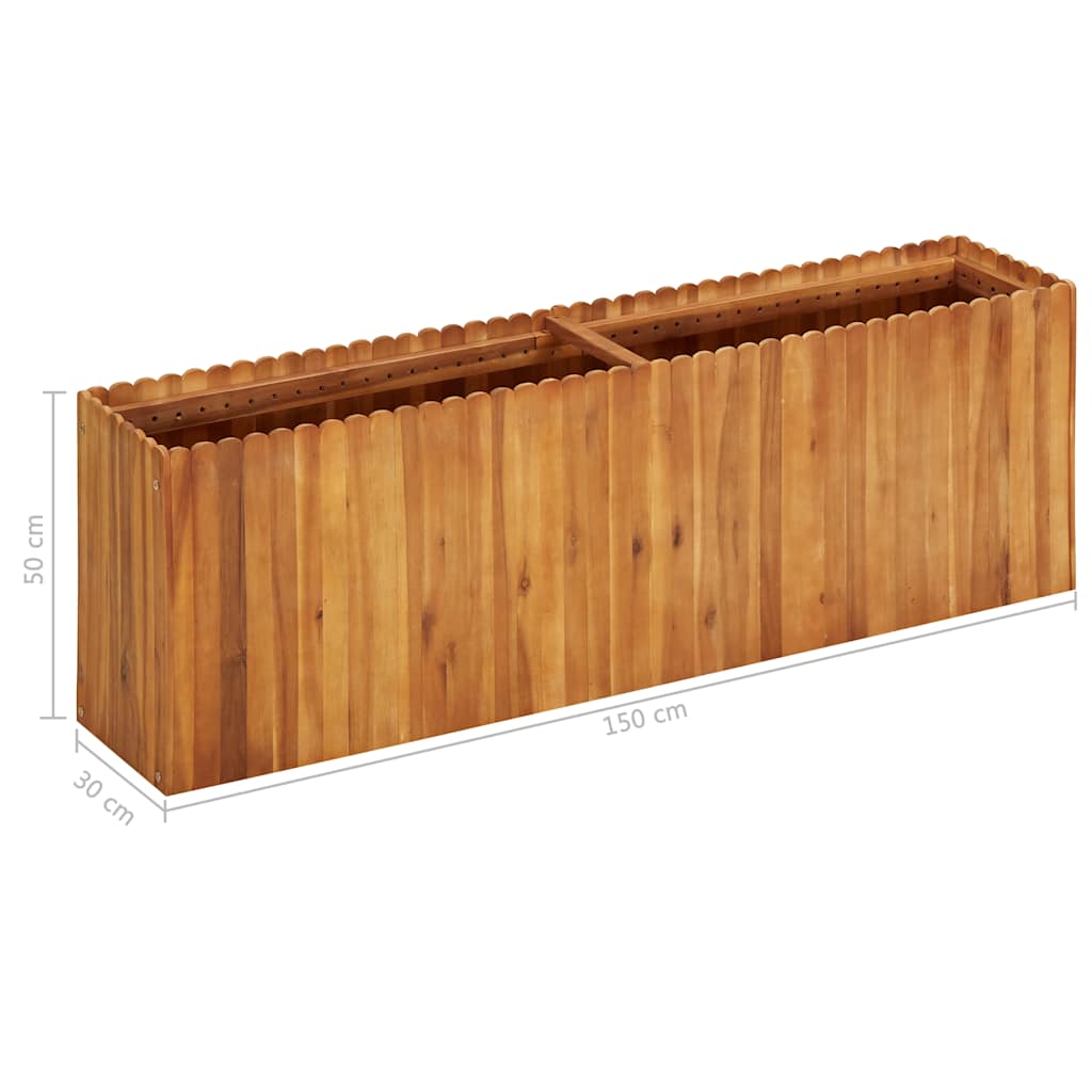 Sodo lovelis, 150x30x50 cm, akacijos masyvas, aukštas Sodo lovelis, 150x30x50 cm, akacijos masyvas, aukštas