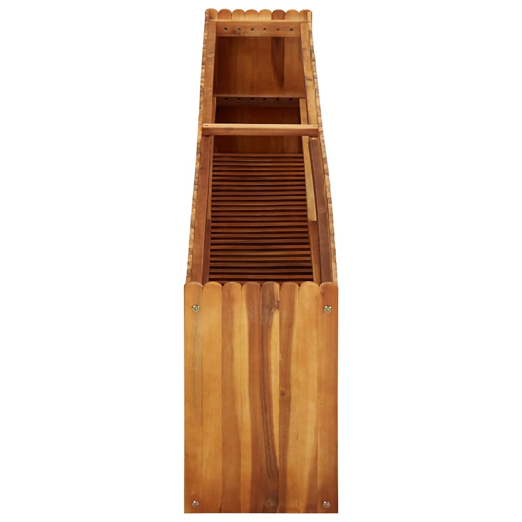 Sodo lovelis, 200x30x50 cm, akacijos masyvas, aukštas Sodo lovelis, 200x30x50 cm, akacijos masyvas, aukštas - Image 3