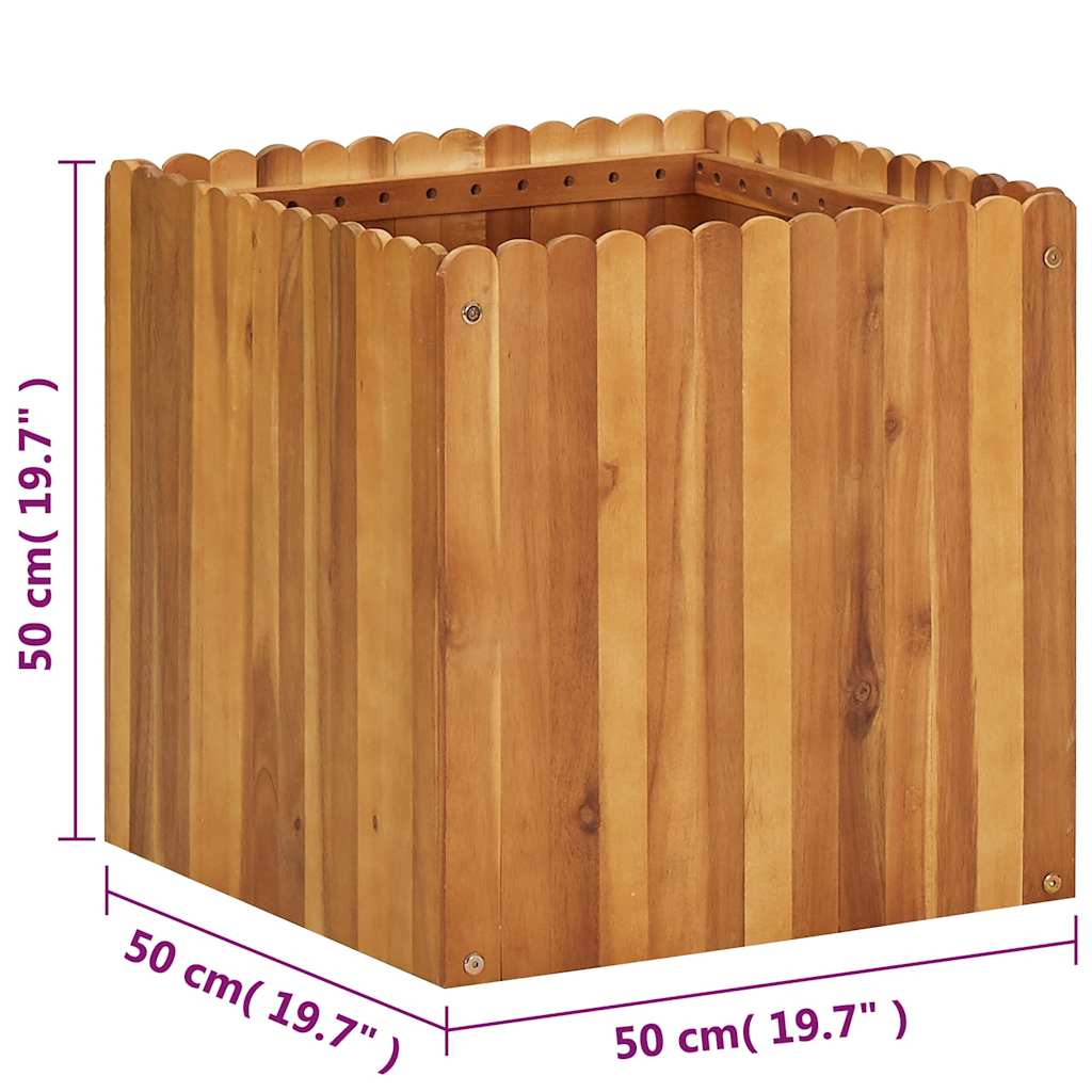 Sodo lovelis, 50x50x50 cm, akacijos masyvas, aukštas Sodo lovelis, 50x50x50 cm, akacijos masyvas, aukštas