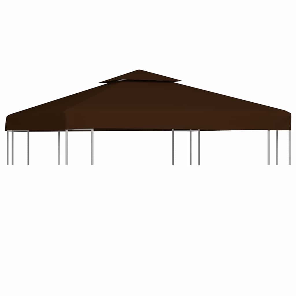 Pavėsinės uždangalas, 2 pakopų, rudas, 3x3m, 310 g/m² Pavėsinės uždangalas, 2 pakopų, rudas, 3x3m, 310 g/m² - Image 2