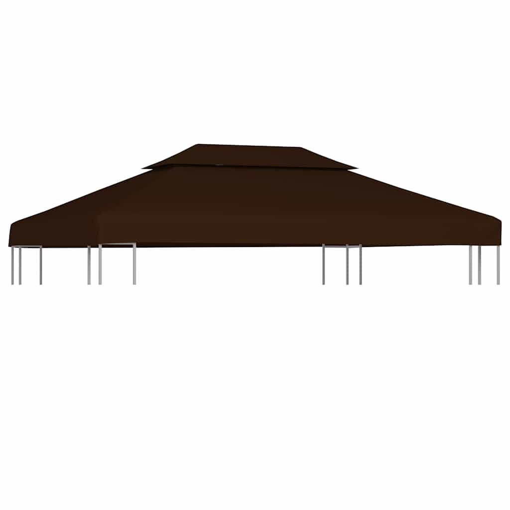 Pavėsinės uždangalas, 2 pakopų, rudas, 4x3m, 310 g/m² Pavėsinės uždangalas, 2 pakopų, rudas, 4x3m, 310 g/m² - Image 2