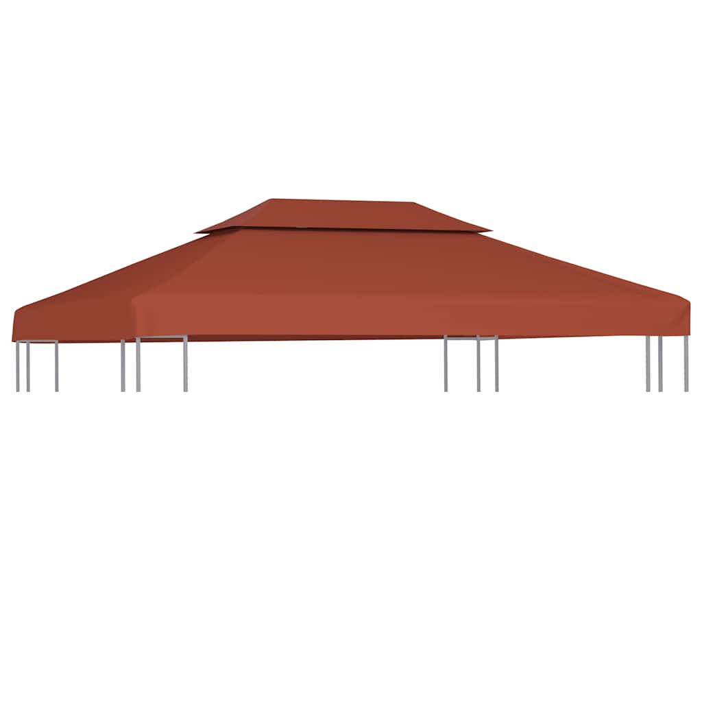 Pavėsinės uždangalas, 2 pakopų, terakota, 4x3m, 310 g/m² Pavėsinės uždangalas, 2 pakopų, terakota, 4x3m, 310 g/m² - Image 2