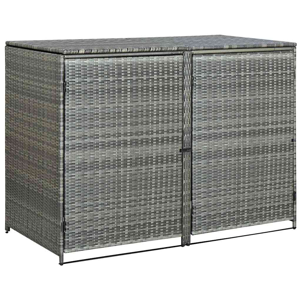 Konteinerių stoginė, antracito, 148x77x111cm, ratanas Konteinerių stoginė, antracito, 148x77x111cm, ratanas - Image 5