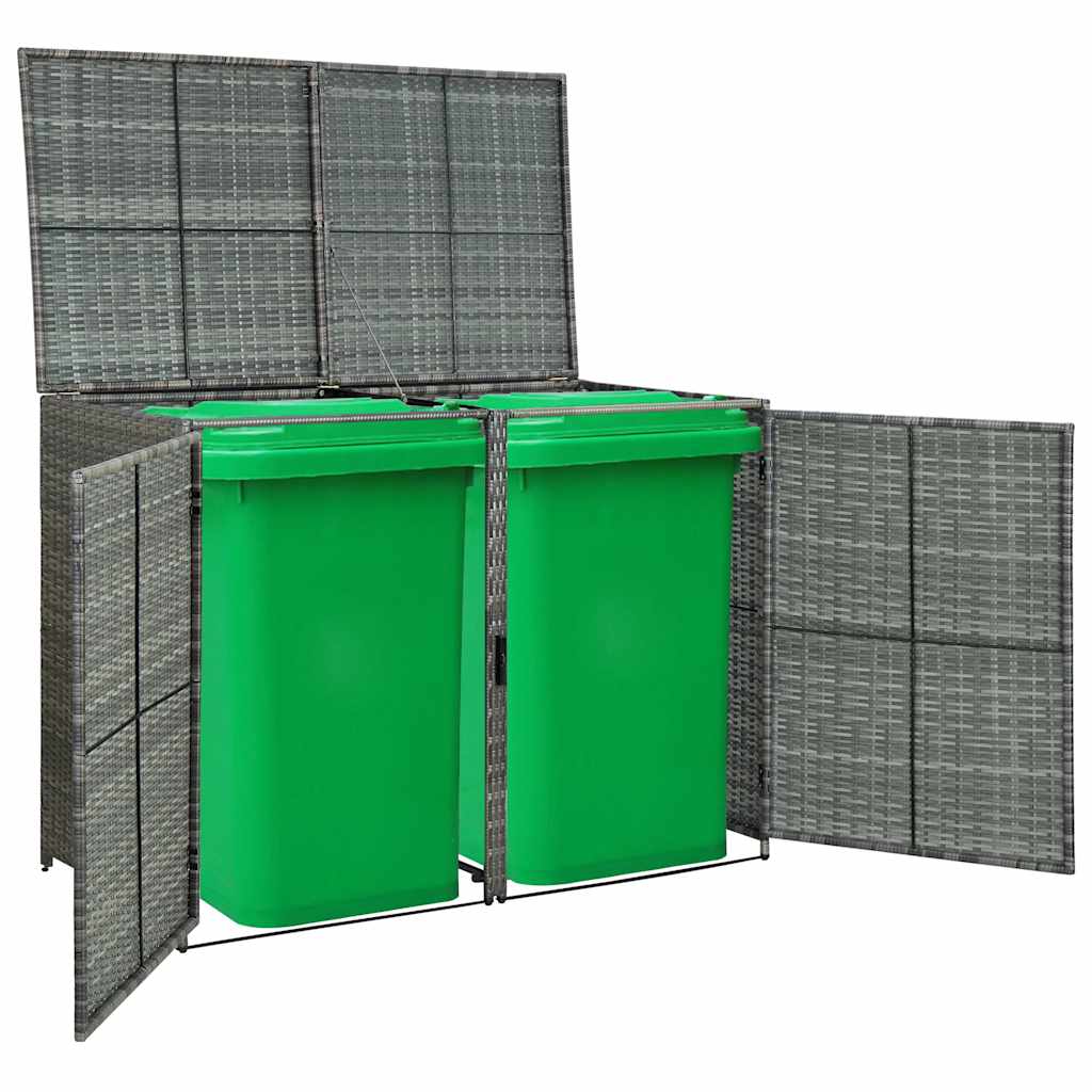 Konteinerių stoginė, antracito, 148x77x111cm, ratanas Konteinerių stoginė, antracito, 148x77x111cm, ratanas - Image 10