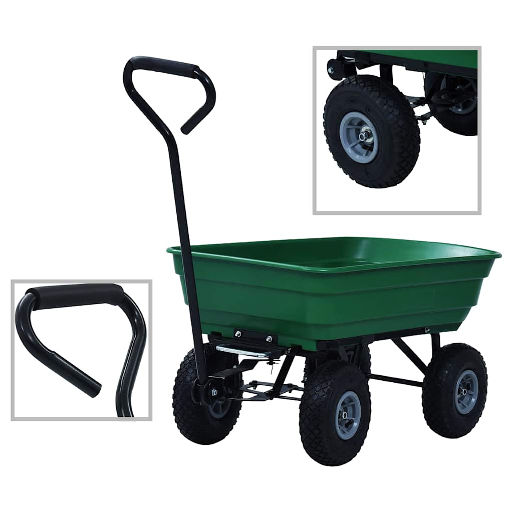 Paverčiamas rankinis sodo vežimėlis, žalios spalvos, 300kg, 75l Paverčiamas rankinis sodo vežimėlis, žalios spalvos, 300kg, 75l - Image 2