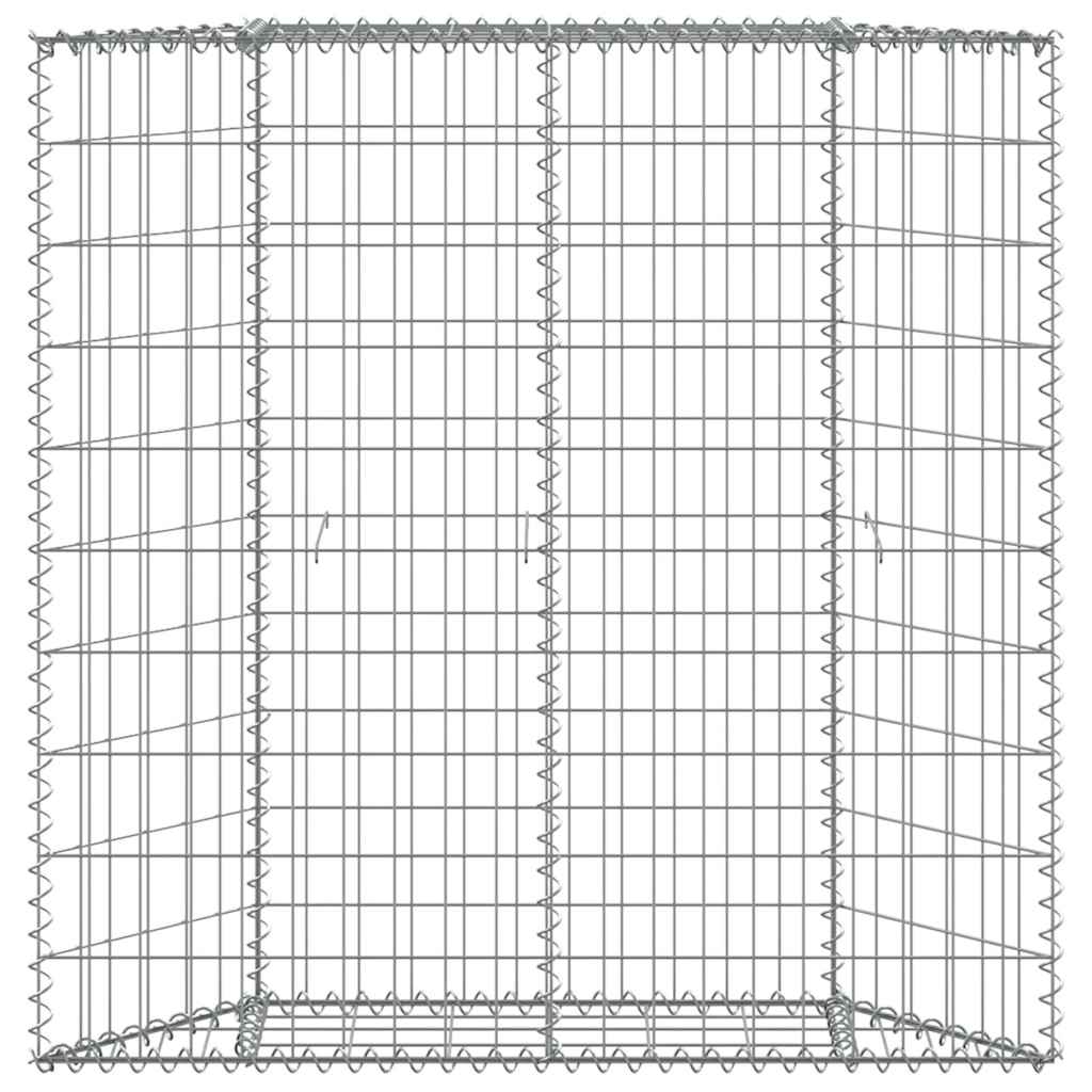 Gabiono vazonas, 100x20x100cm, galvanizuotas plienas, aukštas Gabiono vazonas, 100x20x100cm, galvanizuotas plienas, aukštas - Image 6