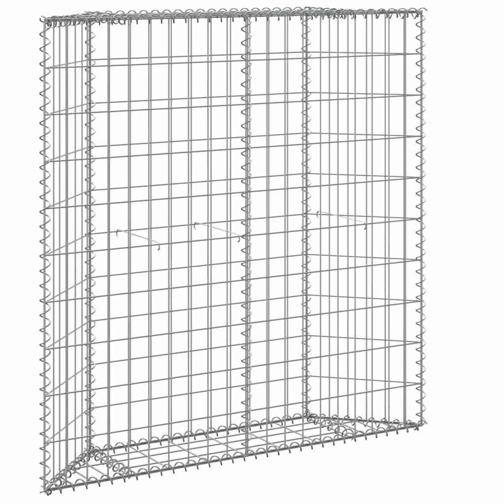 Gabiono vazonas, 100x20x100cm, galvanizuotas plienas, aukštas Gabiono vazonas, 100x20x100cm, galvanizuotas plienas, aukštas - Image 2