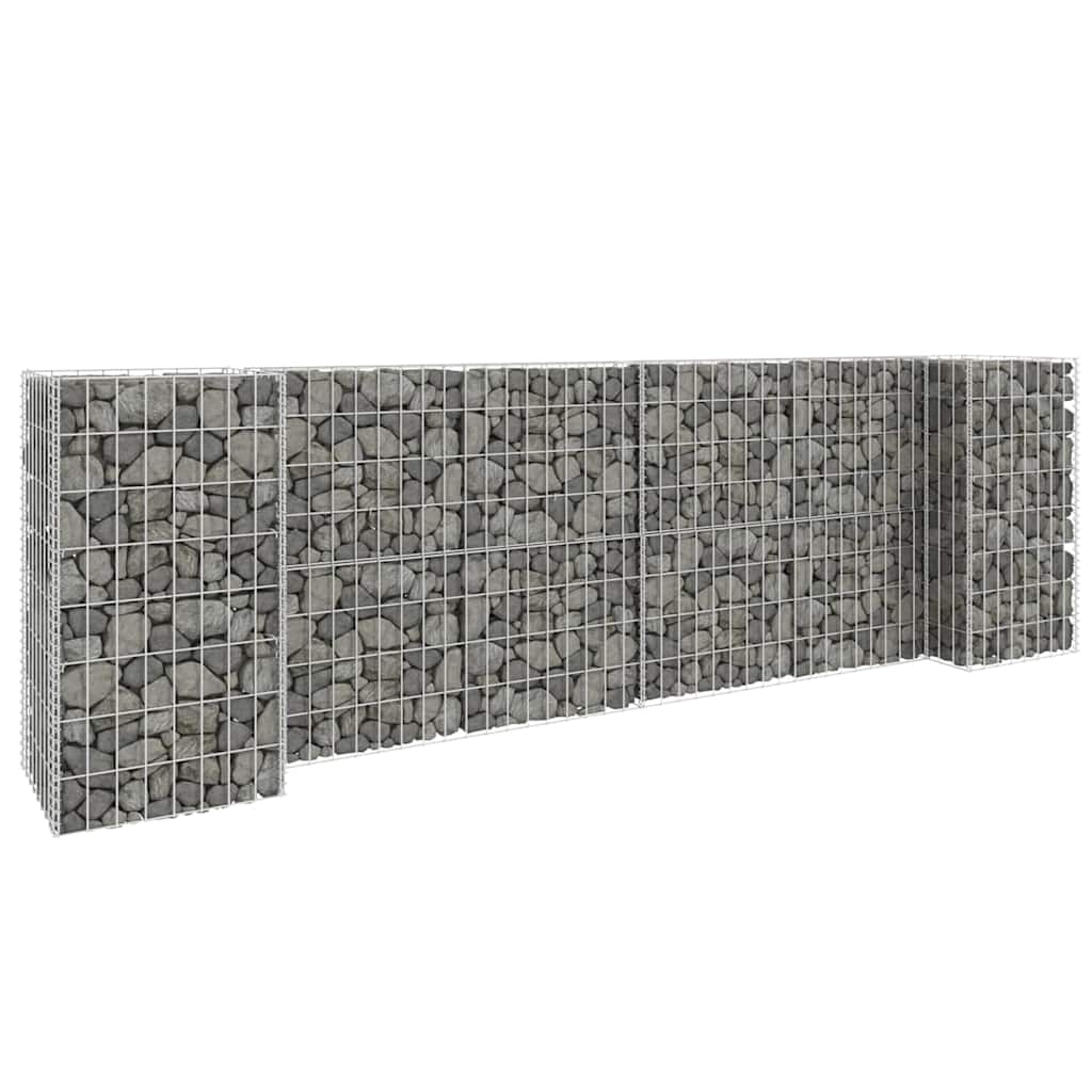 Gabiono vazonas, 260x40x80cm, plieninė viela, H formos Gabiono vazonas, 260x40x80cm, plieninė viela, H formos - Image 2