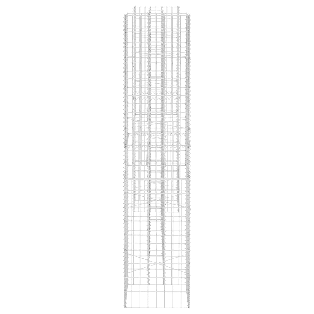Gabiono vazonas, 260x40x180cm, plieninė viela, H formos Gabiono vazonas, 260x40x180cm, plieninė viela, H formos - Image 4