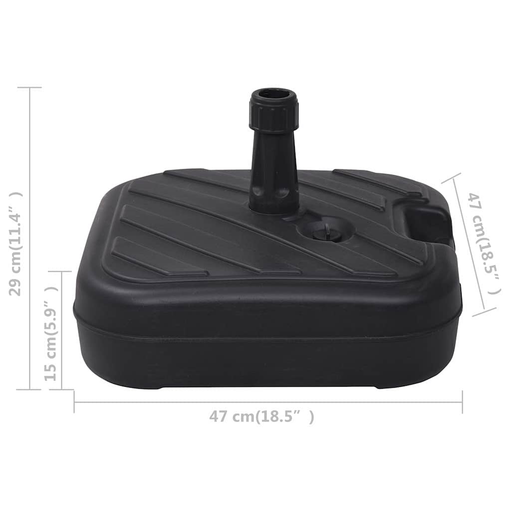 Skėčio pagrindas, juodas, pildomas smėliu/vandeniu, 24l Skėčio pagrindas, juodas, pildomas smėliu/vandeniu, 24l
