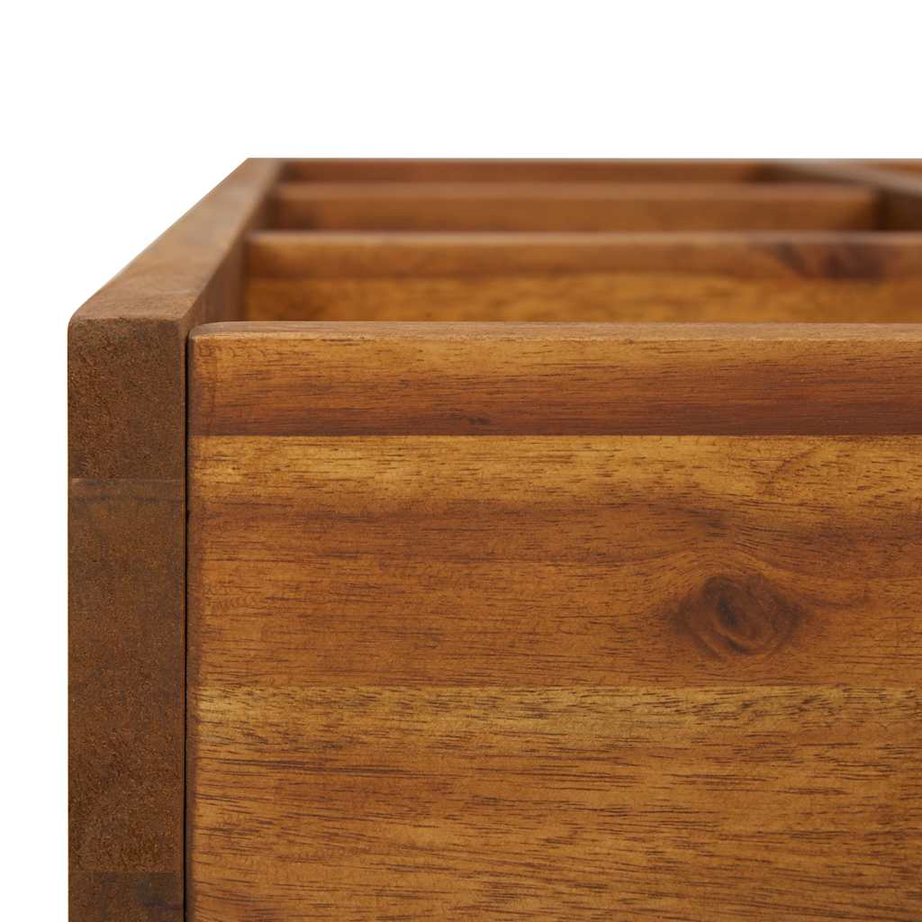 Sodo lovelis žolelėms, 60x60x15cm, akacijos masyvas, aukštas Sodo lovelis žolelėms, 60x60x15cm, akacijos masyvas, aukštas - Image 6