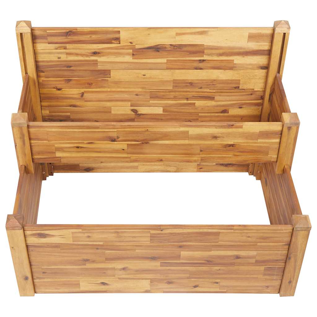 Sodo lovelis, 110x75x84cm, akacijos medienos masyvas, 2 aukštų Sodo lovelis, 110x75x84cm, akacijos medienos masyvas, 2 aukštų - Image 4