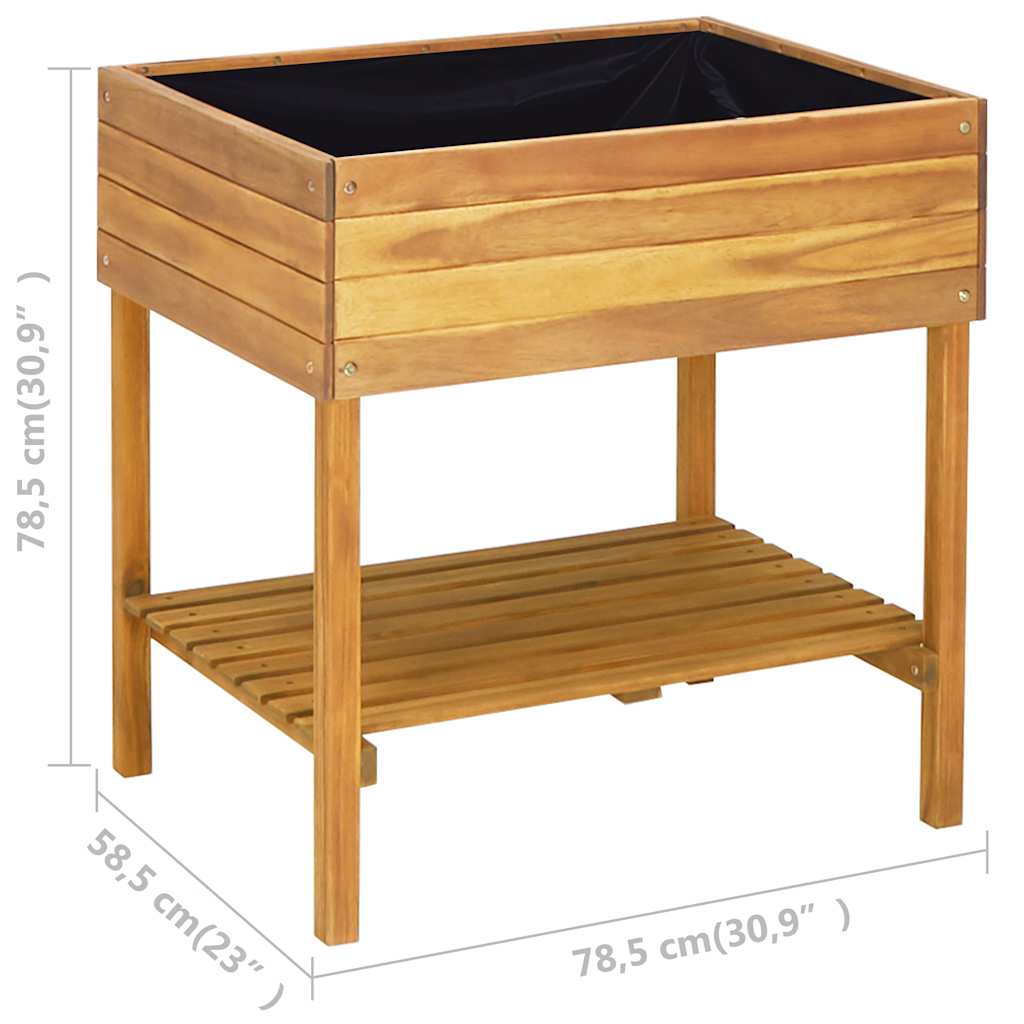 Aukštas sodo lovelis, 78,5×58,5×78,5cm, akacijos masyvas Aukštas sodo lovelis, 78,5x58,5x78,5cm, akacijos masyvas