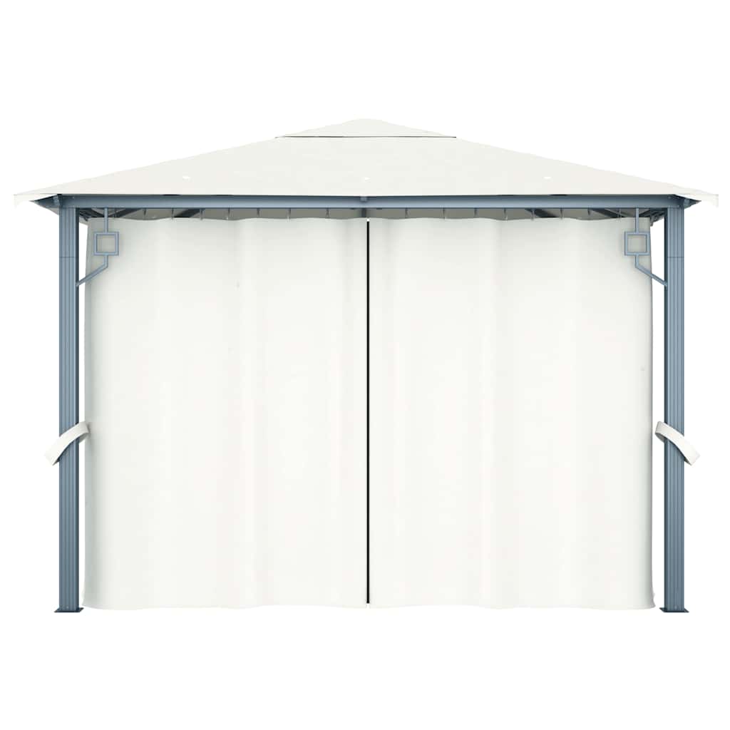 Pavėsinė su užuolaidomis, kreminės spalvos, 300x300cm Pavėsinė su užuolaidomis, kreminės spalvos, 300x300cm - Image 5