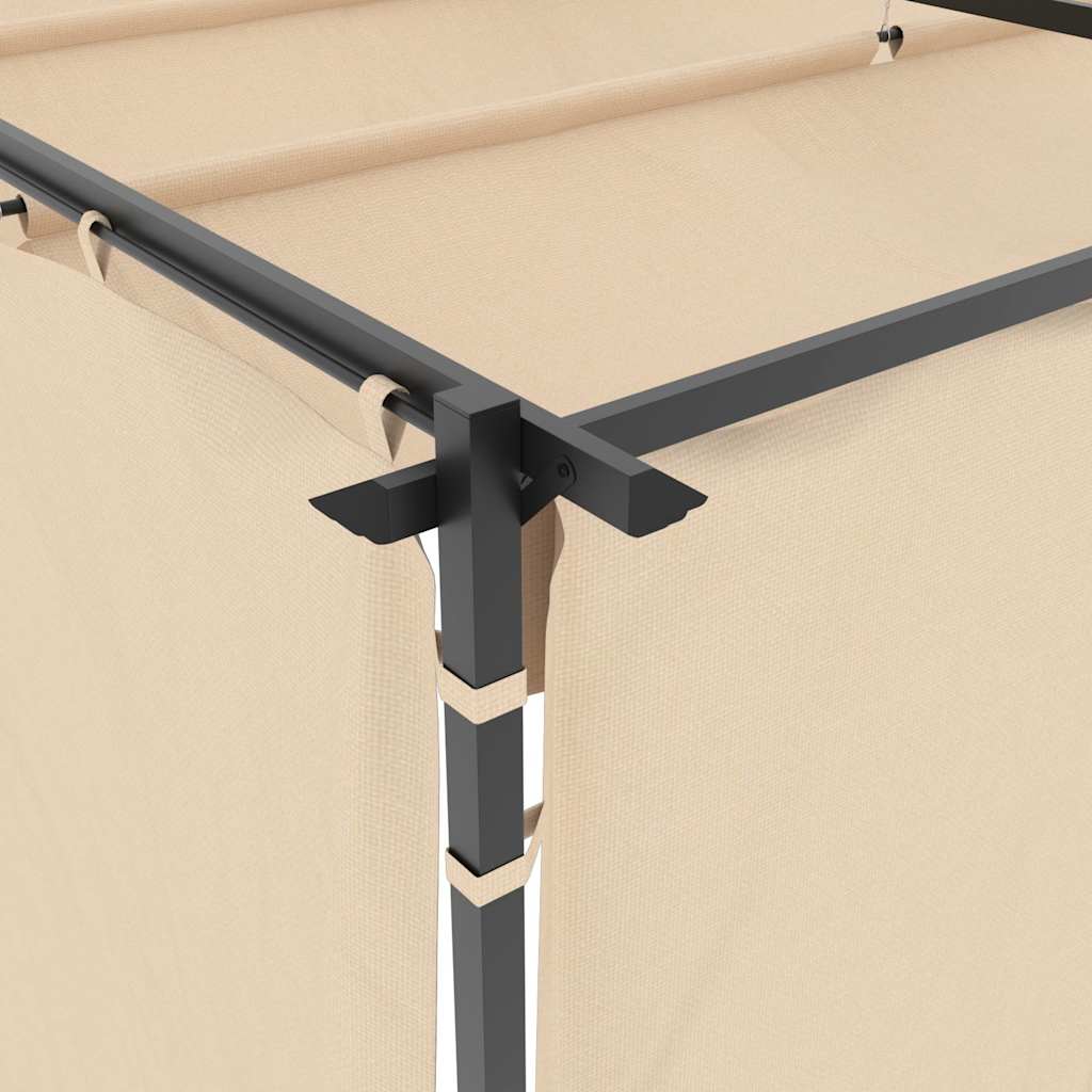 Pavėsinė su užuolaidomis, kreminės spalvos, 3x3m, plienas Pavėsinė su užuolaidomis, kreminės spalvos, 3x3m, plienas - Image 6