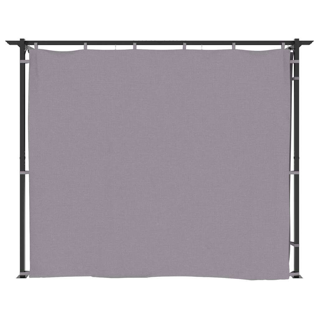 Pavėsinė su užuolaidomis, antracito spalvos, 3x6m, plienas Pavėsinė su užuolaidomis, antracito spalvos, 3x6m, plienas - Image 5