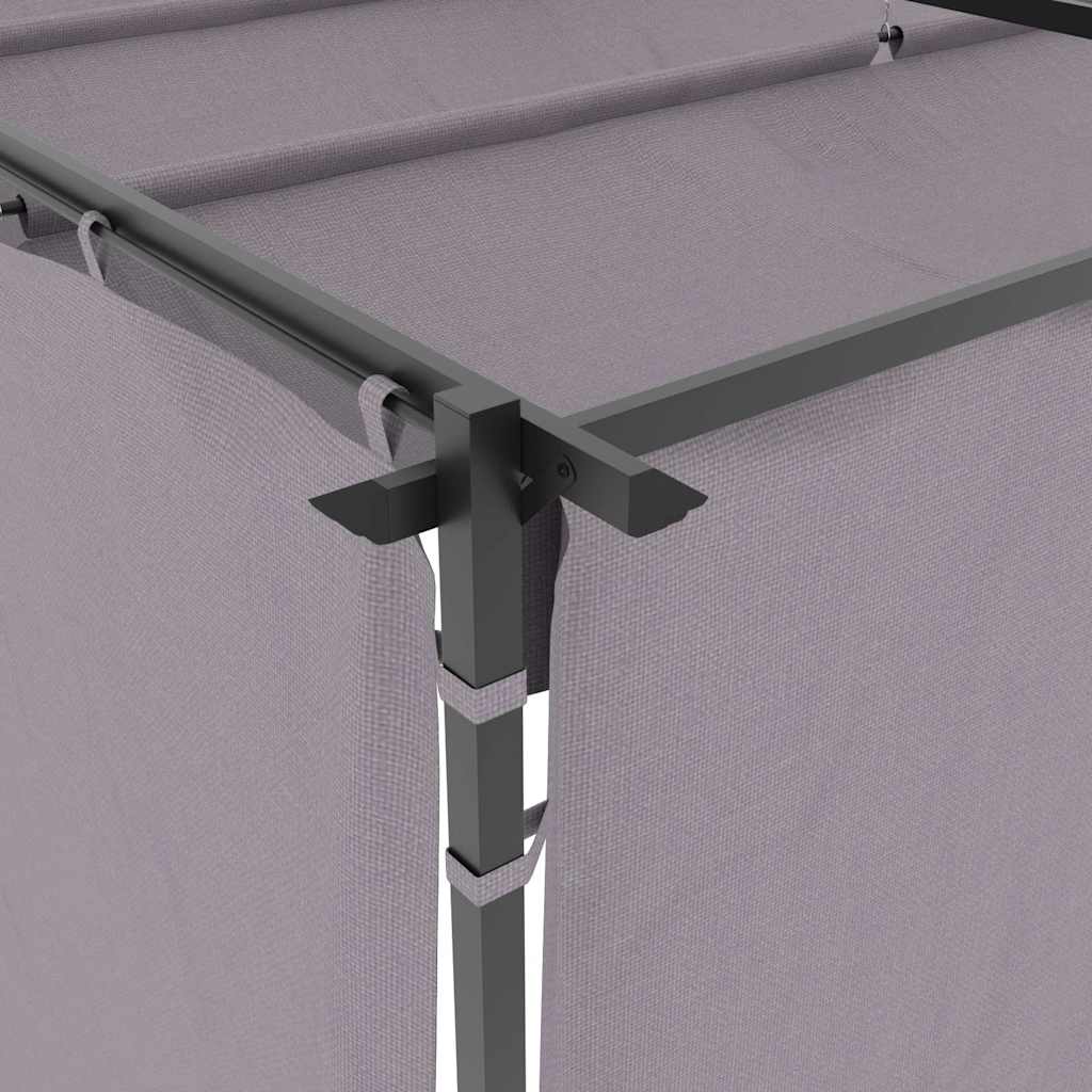 Pavėsinė su užuolaidomis, antracito spalvos, 3x6m, plienas Pavėsinė su užuolaidomis, antracito spalvos, 3x6m, plienas - Image 7