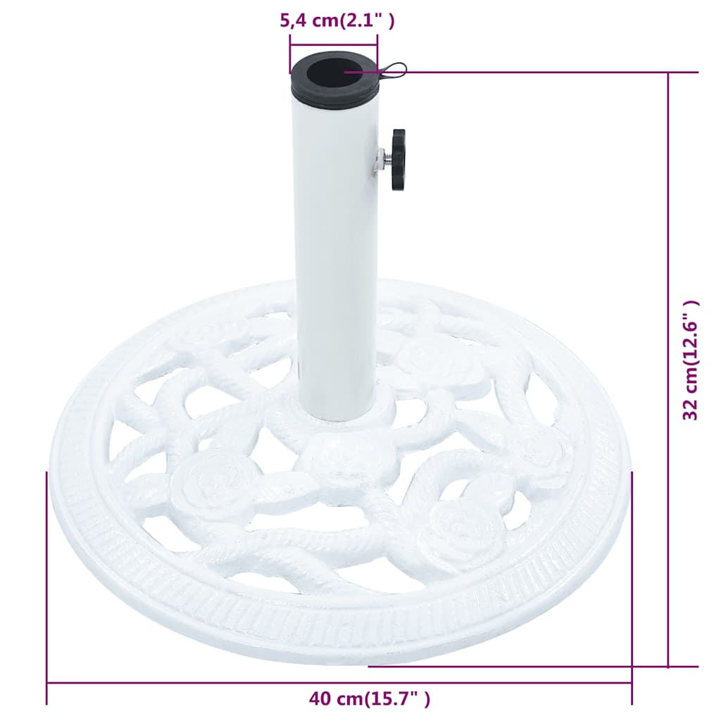 Lauko skėčio pagrindas, baltos spalvos, 9kg, 40cm, ketus Lauko skėčio pagrindas, baltos spalvos, 9kg, 40cm, ketus - Image 9