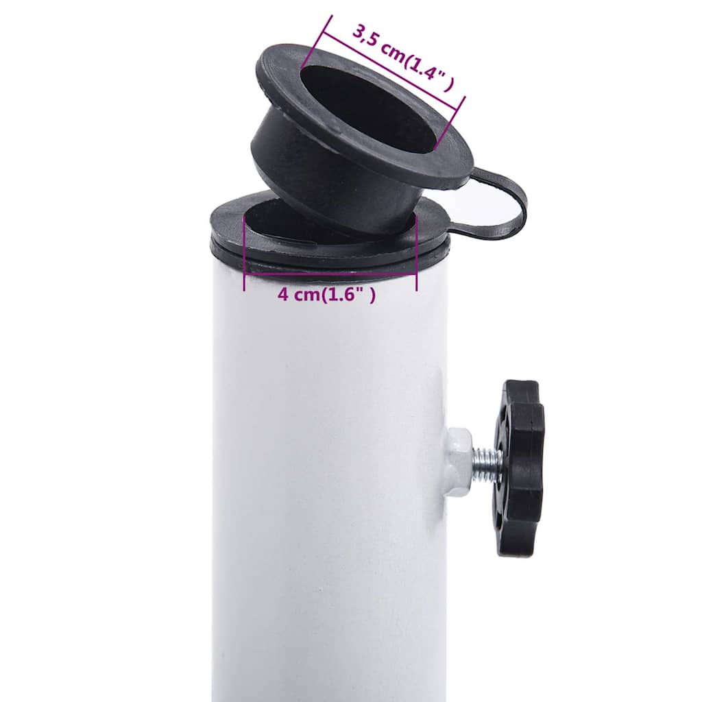 Lauko skėčio pagrindas, baltos spalvos, 9kg, 40cm, ketus Lauko skėčio pagrindas, baltos spalvos, 9kg, 40cm, ketus