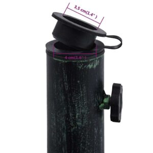 Skėčio pagrindas, žalios spalvos, 12kg, 49cm, ketus