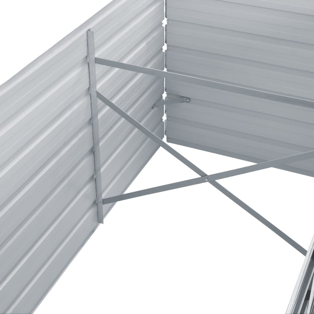 Aukštas sodo lovelis, pilkos spalvos, 160x80x45cm, plienas Aukštas sodo lovelis, pilkos spalvos, 160x80x45cm, plienas - Image 5