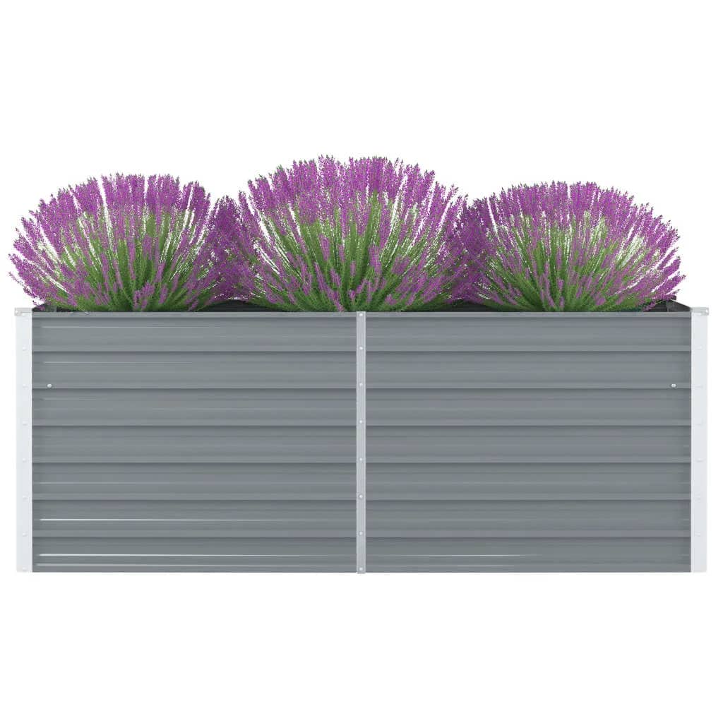 Aukštas sodo lovelis, pilkos spalvos, 160x80x45cm, plienas Aukštas sodo lovelis, pilkos spalvos, 160x80x45cm, plienas - Image 2
