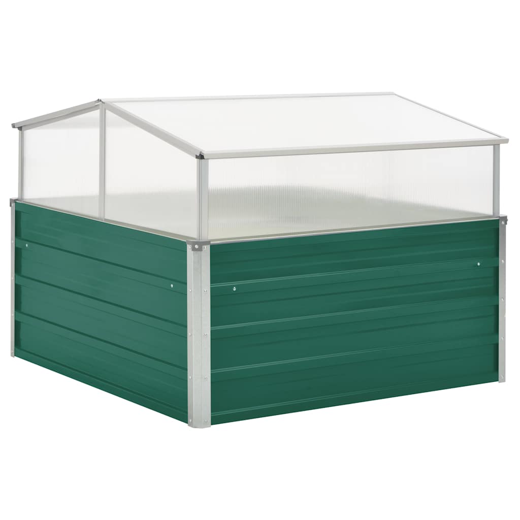 Šiltnamis, žalios spalvos, 100x100x77cm, galvanizuotas plienas Šiltnamis, žalios spalvos, 100x100x77cm, galvanizuotas plienas - Image 2