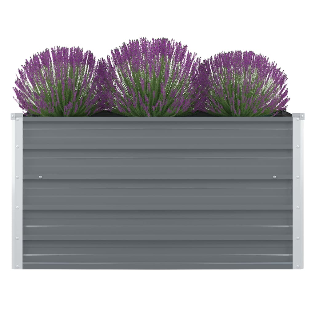 Aukštas sodo lovelis, pilkos spalvos, 100x100x45cm, plienas Aukštas sodo lovelis, pilkos spalvos, 100x100x45cm, plienas - Image 2