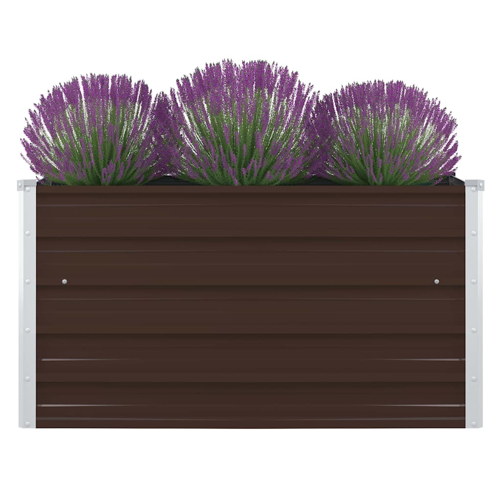 Aukštas sodo lovelis, rudos spalvos, 100x100x45cm, plienas Aukštas sodo lovelis, rudos spalvos, 100x100x45cm, plienas - Image 2