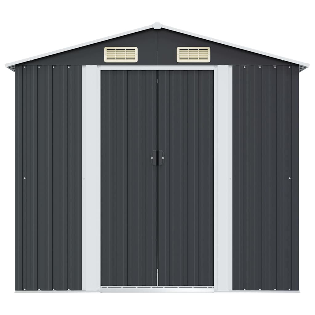Sodo sandėliukas, antracito spalvos, 204x132x186cm, plienas Sodo sandėliukas, antracito spalvos, 204x132x186cm, plienas - Image 5